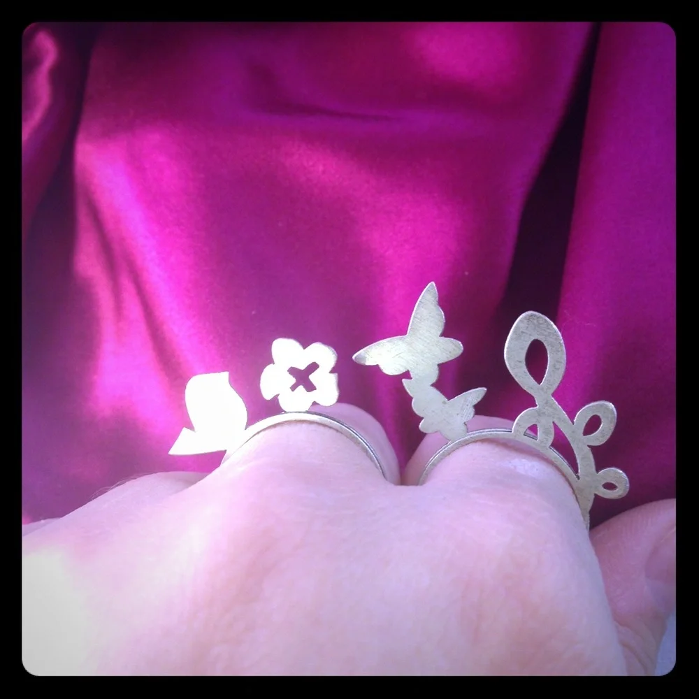 STERLING SILVER Laser Cut Rings (Each)